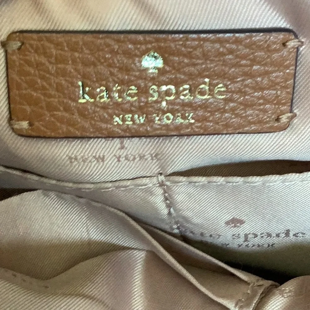 Kate Spade Leila Pebbled Leather Medium Dome Backpack Warm Gingerbread K8155
